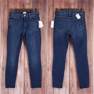 NWT Mother Womens Size 28 The Looker Ankle Fray Girl Crush Denim Jeans $210